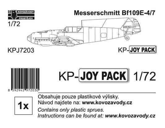Kovozavody Prostejov KPJ7203 1:72 Messerschmitt Bf-109E-4/7 (plastic parts only)