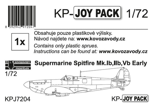 Kovozavody Prostejov KPJ7204 1:72 Supermarine Spitfire Mk.Ib/Mk.IIb/Mk.Vb Early (plastic parts only)