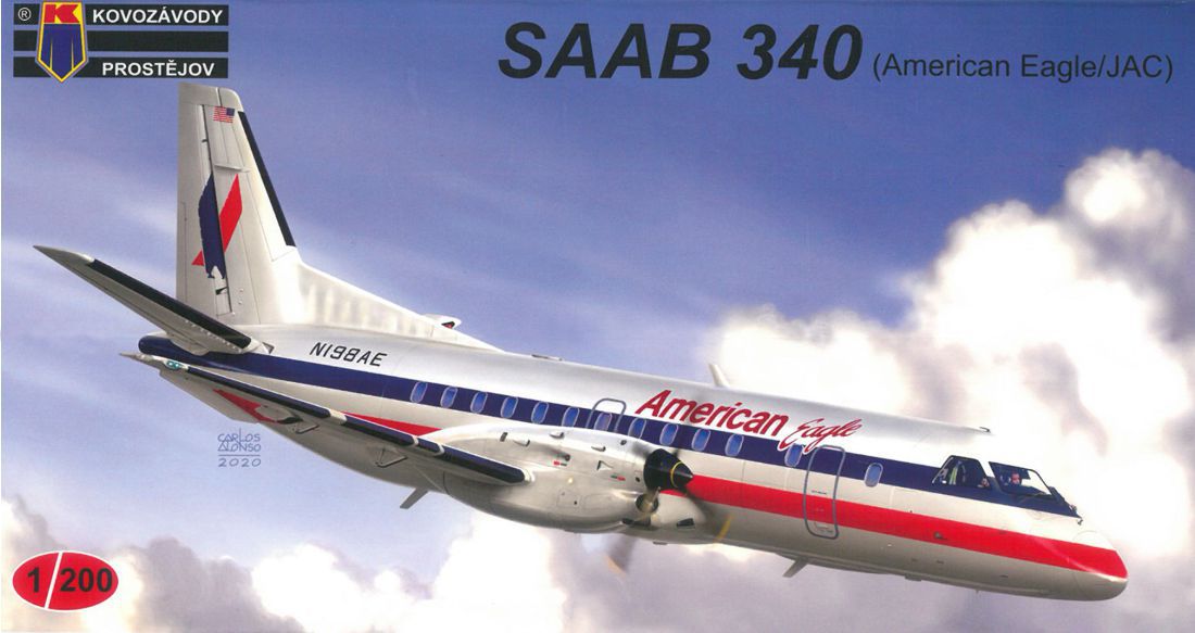 Kovozavody Prostejov KPM2001 1:200 Saab 340 American Eagle, JAC. new tool