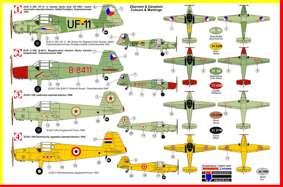 Kovozavody Prostejov 4809 1:48 Zlin C-106 (ex-Stransky Models)