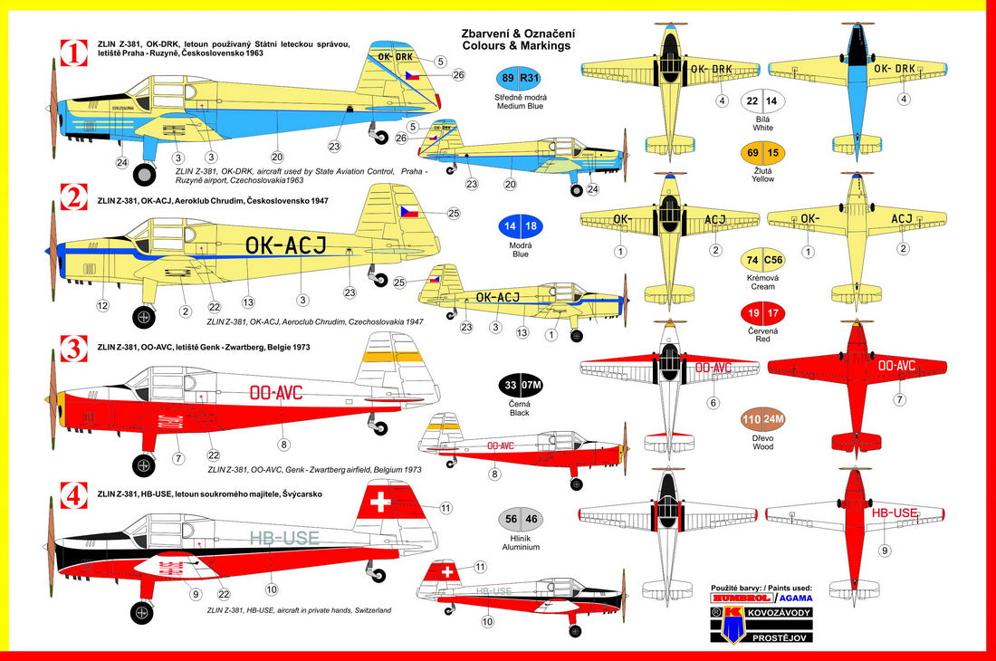 Kovozavody Prostejov 4810 1:48 Zlin Z-381 'Basa' (ex-Stransky Models)