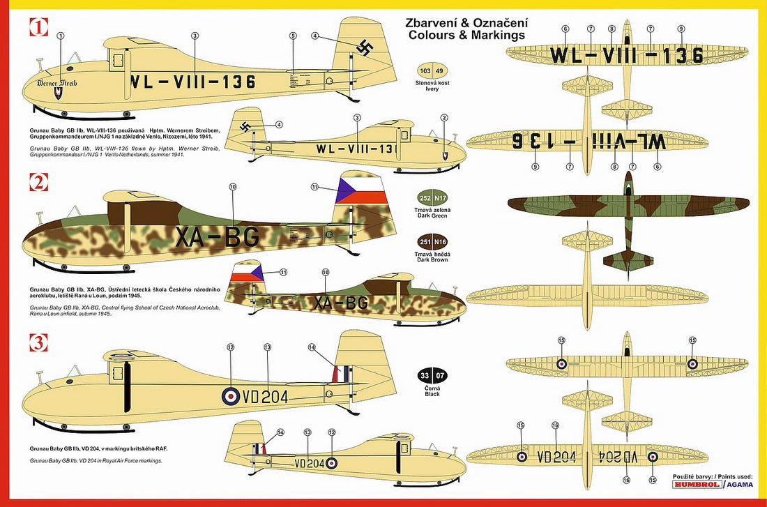 Kovozavody Prostejov 4813 1:48 Grunau Baby IIb (ex-Fly)