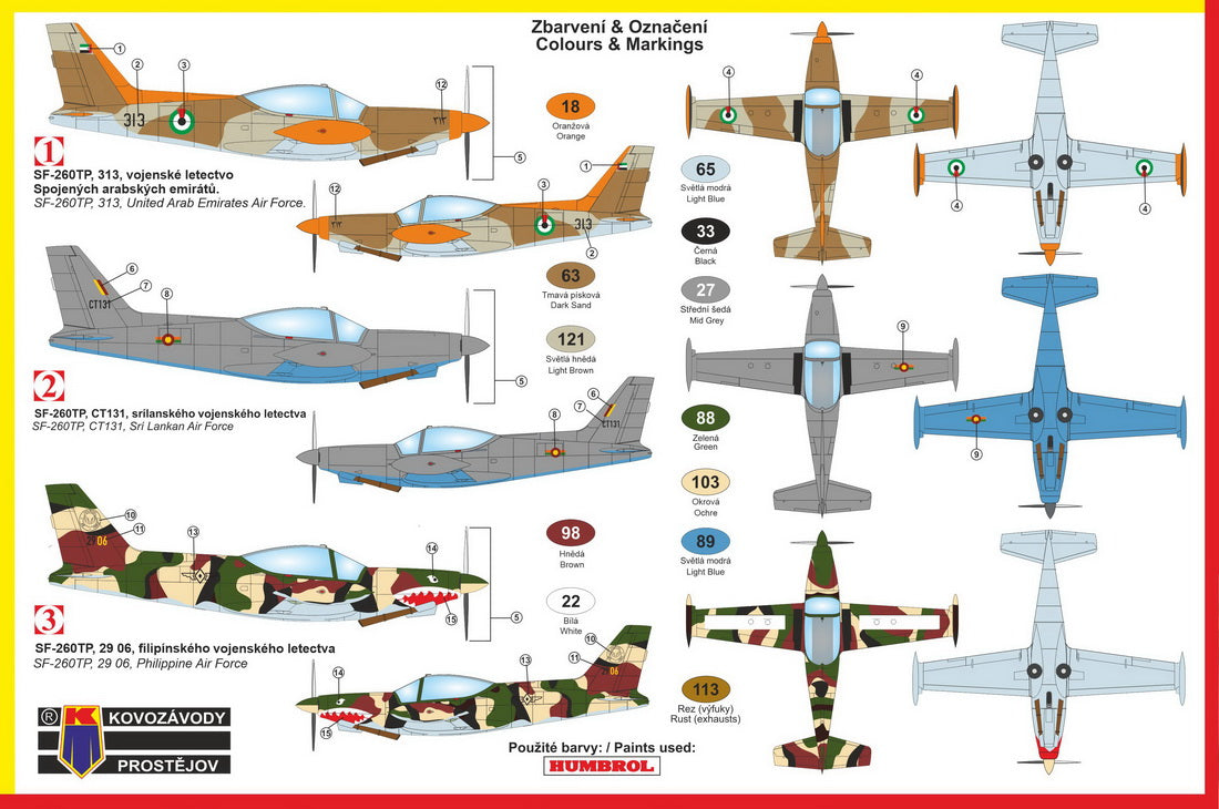 Kovozavody Prostejov 4814 1:48 SIAI SF-260TP 'Light Attacker'