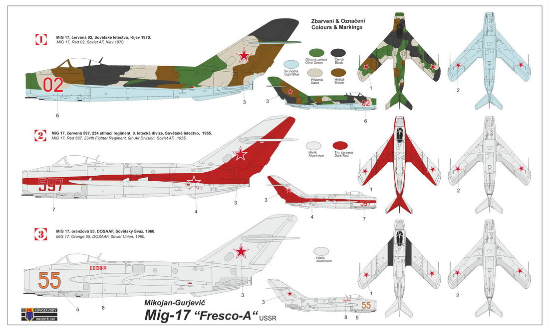 Kovozavody Prostejov 4823 1:48 Mikoyan MiG-17 Fresco-A 'Soviet VVS' (ex-Smer)