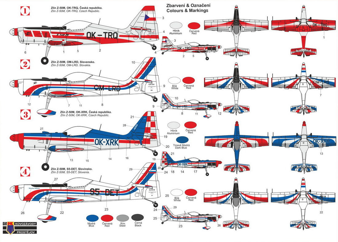 Kovozavody Prostejov 4827 1:48 Zlin Z-50M 'M-137 engine'