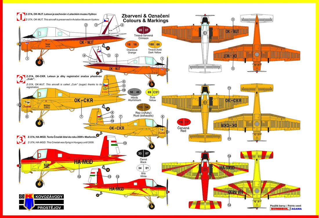 Kovozavody Prostejov 72103 1:72 Let Z-37A Cmelak (Humblebee)