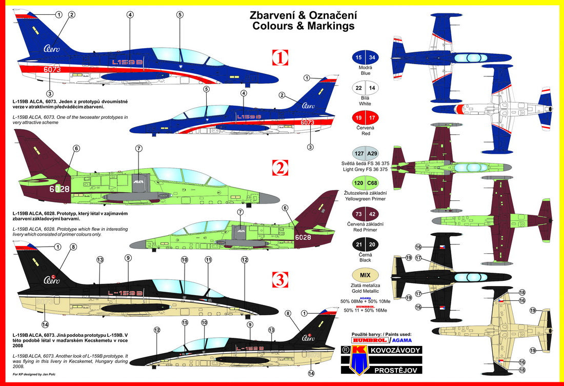 Kovozavody Prostejov 72113 1:72 Aero L-159B Alca