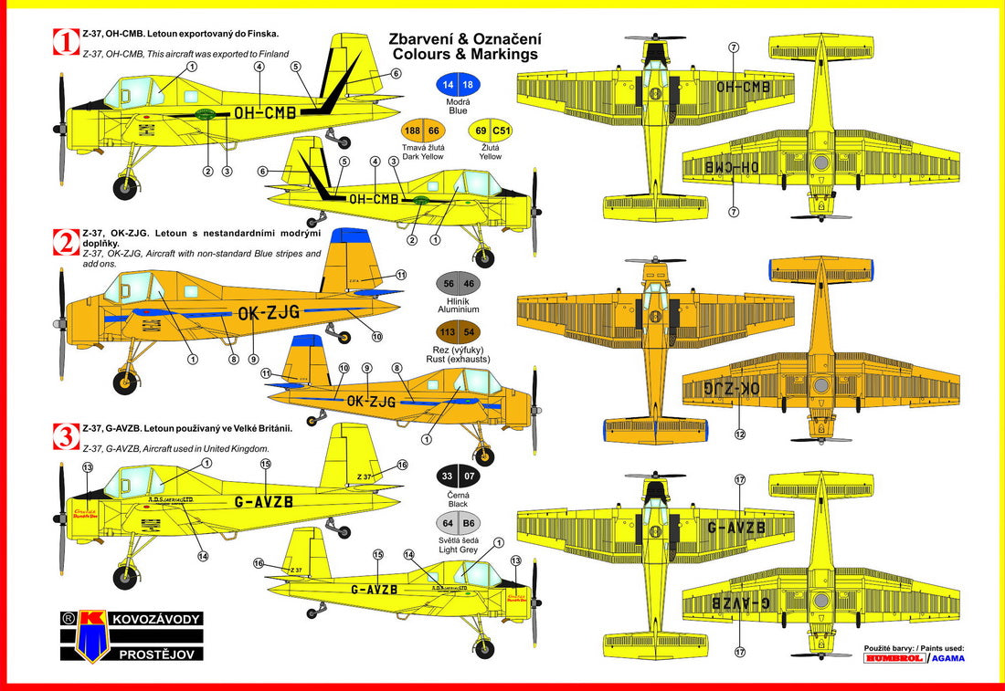 Kovozavody Prostejov 72120 1:72 LET Z-37 Humblebee