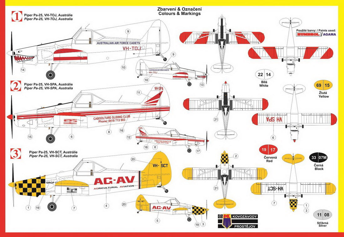 Kovozavody Prostejov 72125 1:72 Piper PA-25 'Pawnee over Australia'