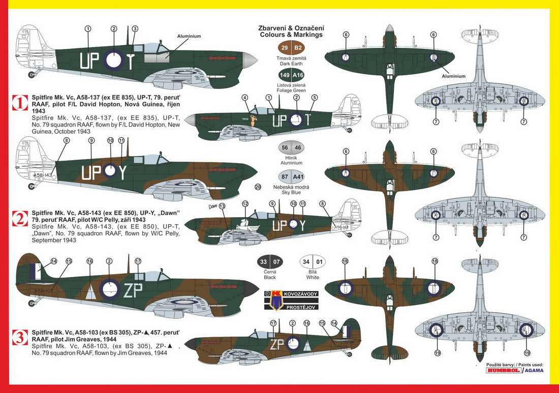 Kovozavody Prostejov 72147 1:72 Supermarine Spitfire Mk.VC 'In RAAF Service'