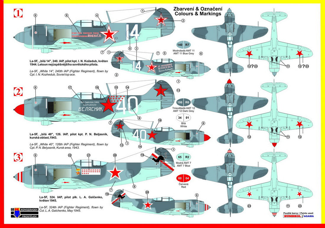 Kovozavody Prostejov 72175 1:72 Lavochkin La-5F 'Aces'