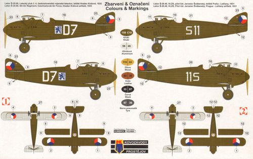 Kovozavody Prostejov 7218 1:72 Letov S-20 Late CzAF