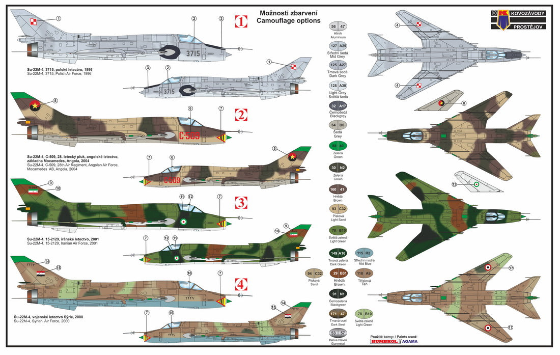 Kovozavody Prostejov 72197 1:72 Sukhoi Su-22M4 'International' ex-Bilek