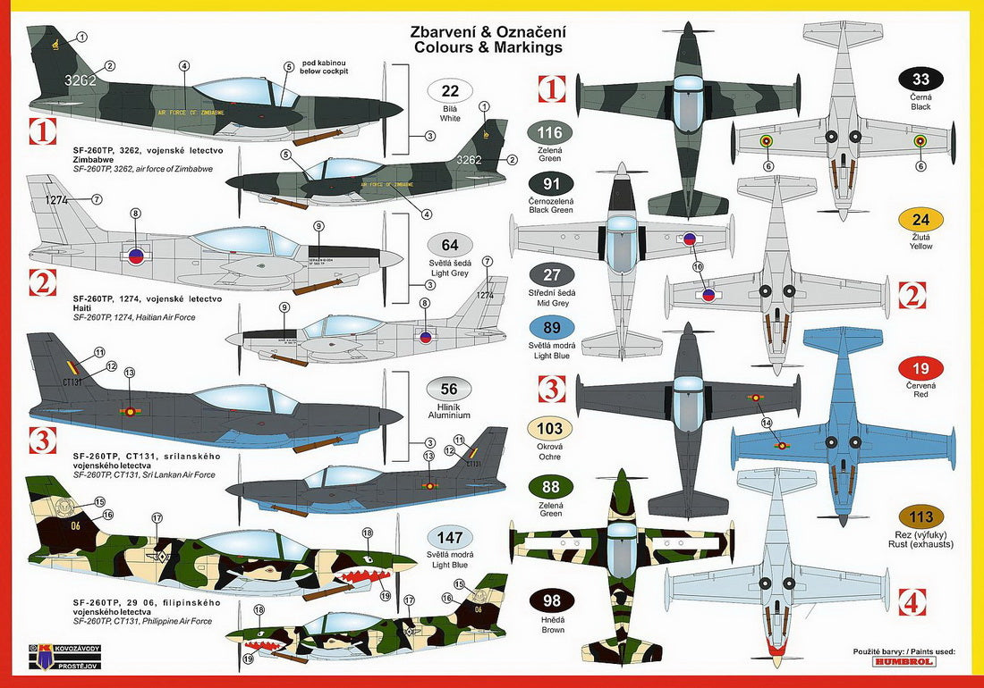 Kovozavody Prostejov 72214 1:72 SIAI SF-260TP 'Light Attacker'