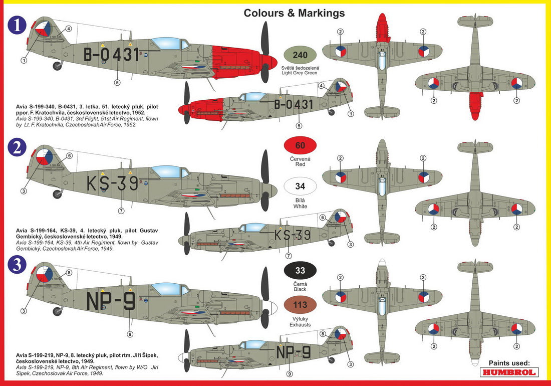 Kovozavody Prostejov 72218 1:72 Avia S-199 with Wing-Mounted MG 17 MG