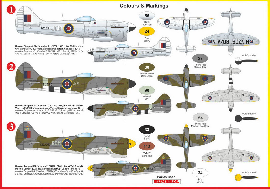 Kovozavody Prostejov 72219 1:72 Hawker Tempest Mk.V 'Wing Commanders'