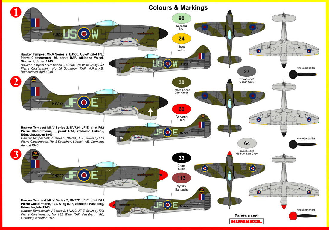 Kovozavody Prostejov 72220 1:72 Hawker Tempest Mk.V 'Clostermann'