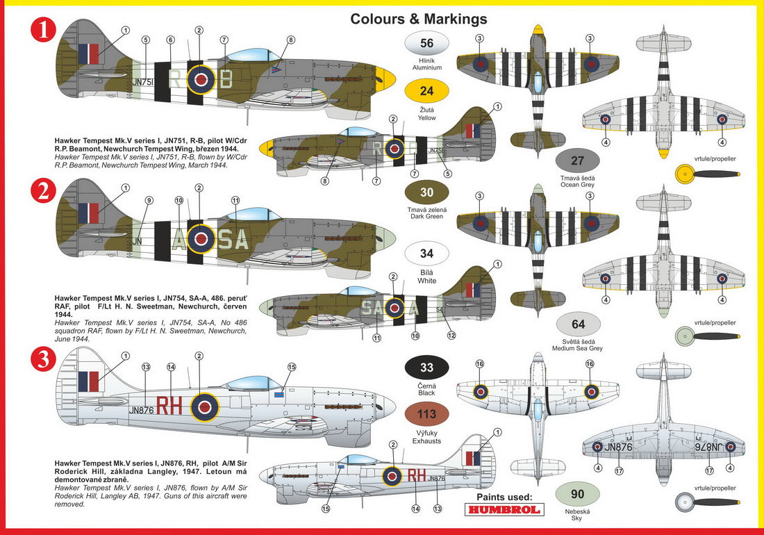 Kovozavody Prostejov 72221 1:72 Hawker Tempest Mk.V 'Series 1'