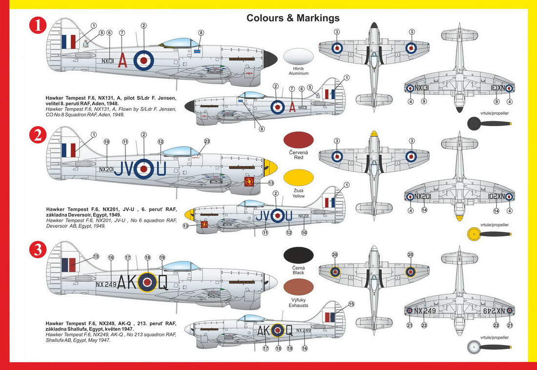 Kovozavody Prostejov 72224 1:72 Hawker Tempest F.6 'Silver Wings'