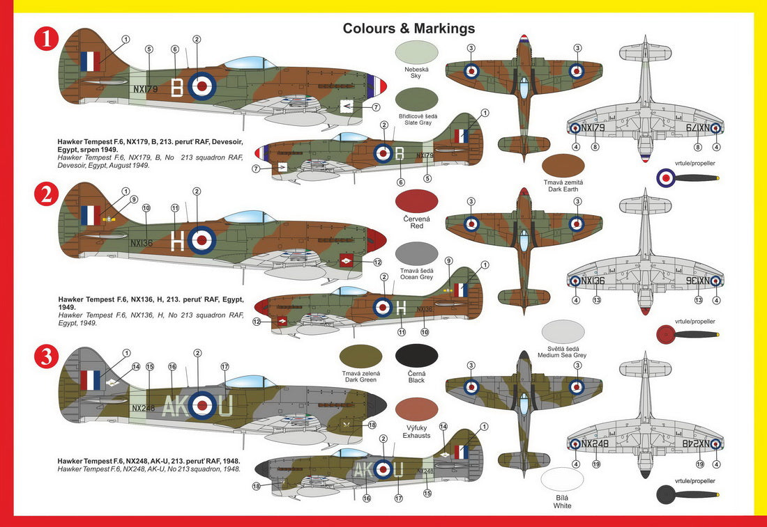 Kovozavody Prostejov 72225 1:72 Hawker Tempest F.6 'Over Egypt'