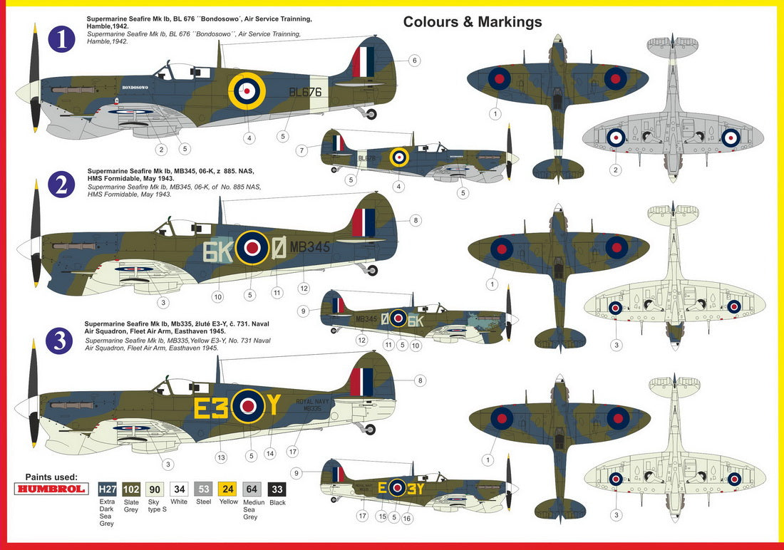 Kovozavody Prostejov 72239 1:72 Supermarine Seafire Mk.IB 'Vokes'