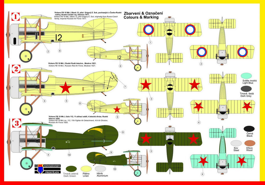 Kovozavody Prostejov 72251 1:72 Vickers FB.19 'Russian Service'