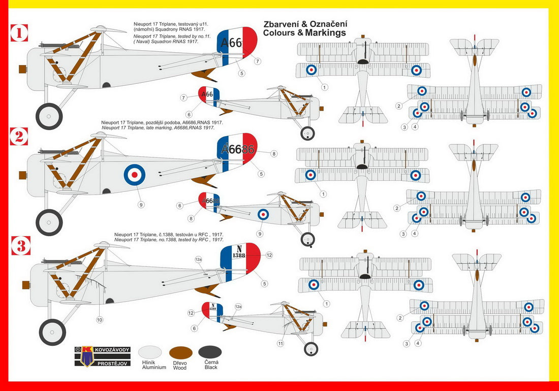 Kovozavody Prostejov 72255 1:72 Nieuport Triplane 'RFC/RNAS'