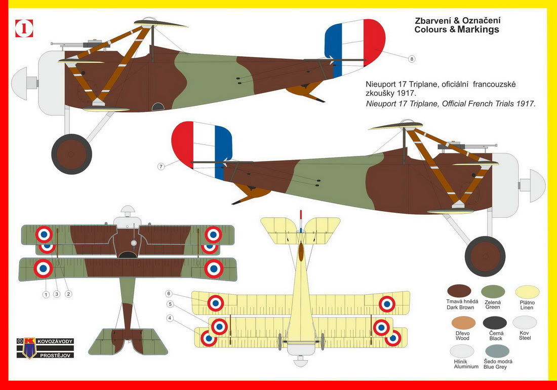 Kovozavody Prostejov 72256 1:72 Nieuport Triplane 'France'