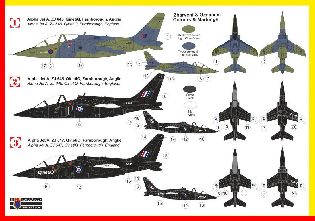 Kovozavody Prostejov 72267 1:72 Alpha Jet A 'QinetiQ'