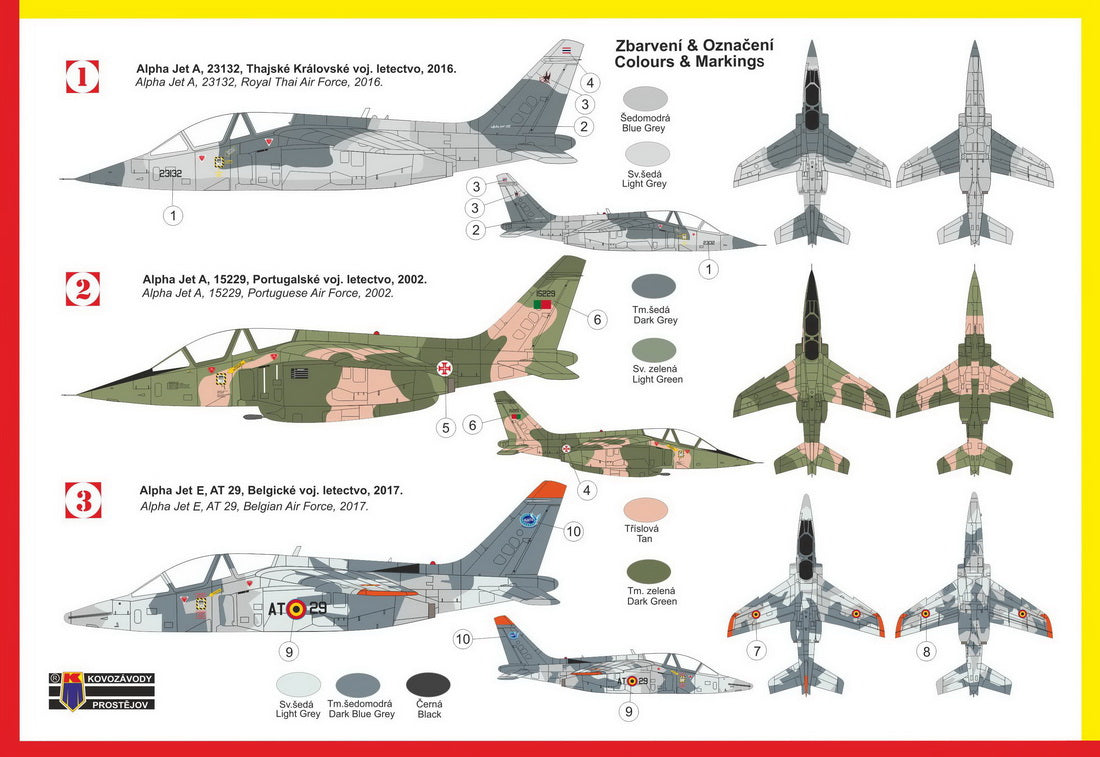 Kovozavody Prostejov 72268 1:72 Alpha Jet A/E 'International'