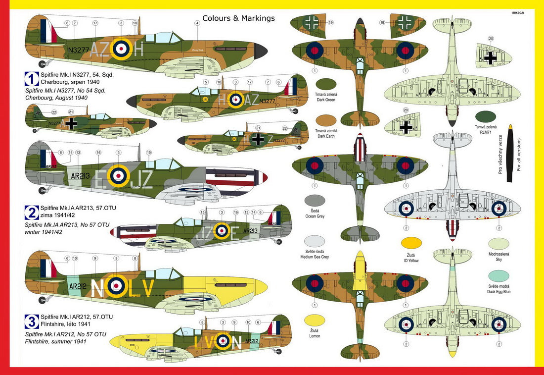 Kovozavody Prostejov 72276 1:72 Supermarine Spitfire Mk.IA 'Special Markings'