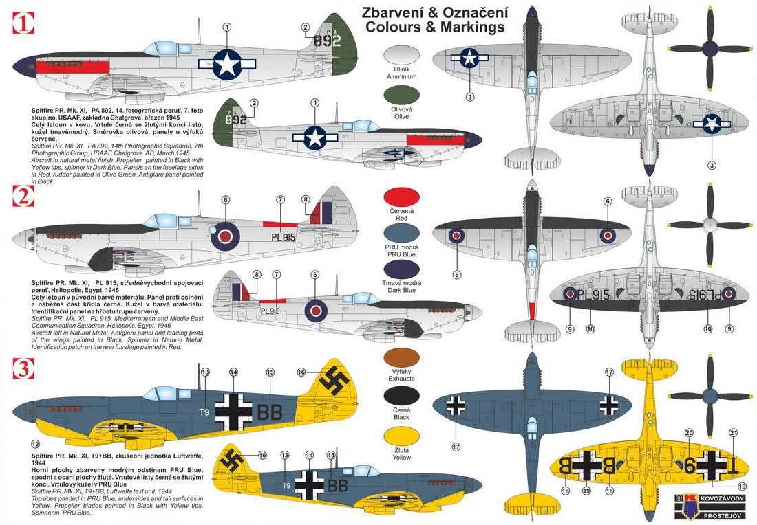 Kovozavody Prostejov 72294 1:72 Supermarine Spitfire PR.XI 'Special Markings'