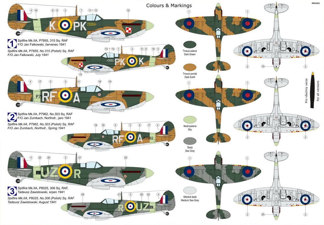 Kovozavody Prostejov 72303 1:72 Supermarine Spitfire Mk.IIA 'Polish Eagles'