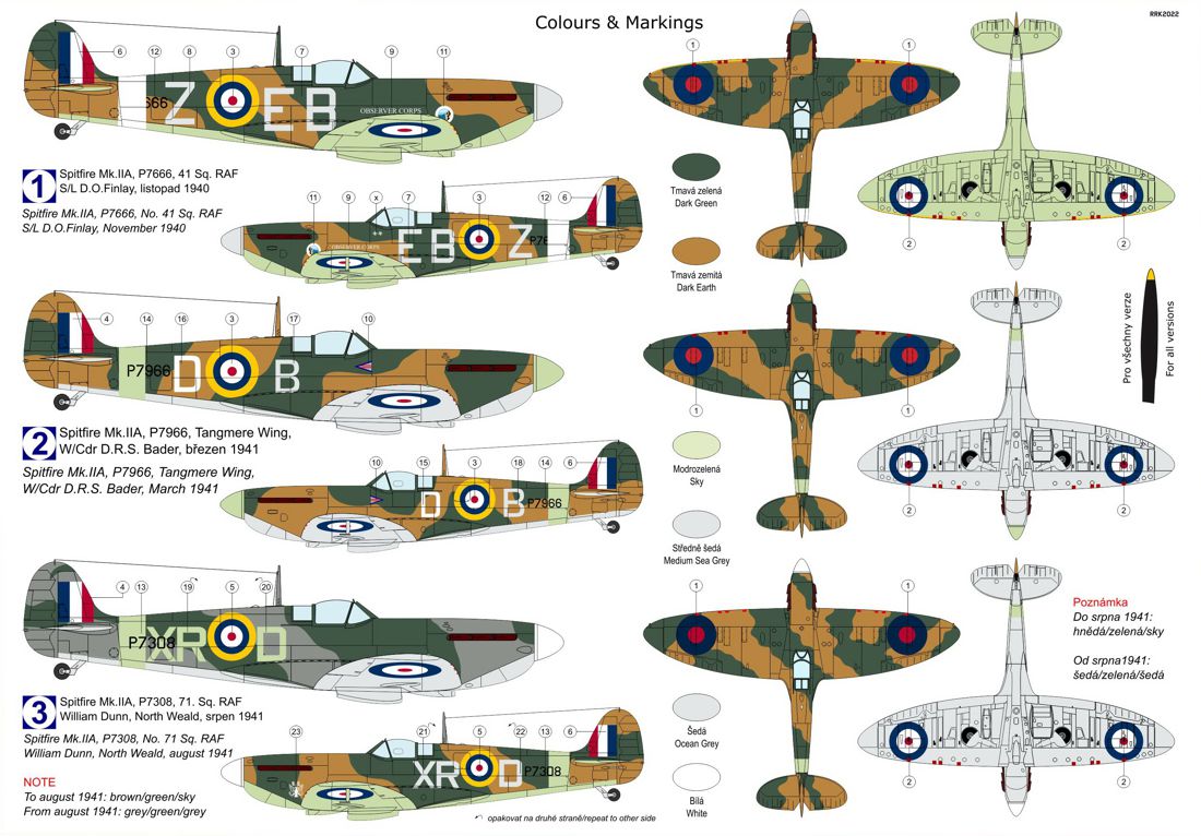 Kovozavody Prostejov 72306 1:72 Supermarine Spitfire Mk.IIA 'Aces'