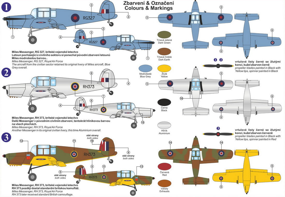 Kovozavody Prostejov 72319 1:72 Miles Messenger Mk.I 'RAF'
