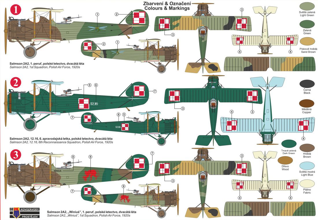 Kovozavody Prostejov 72325 1:72 Salmson Sal.2A2 'In Polish Service' New Tool in 2022