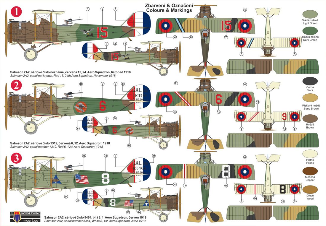 Kovozavody Prostejov 72327 1:72 Salmson Sal.2A2 'USAAS Service'