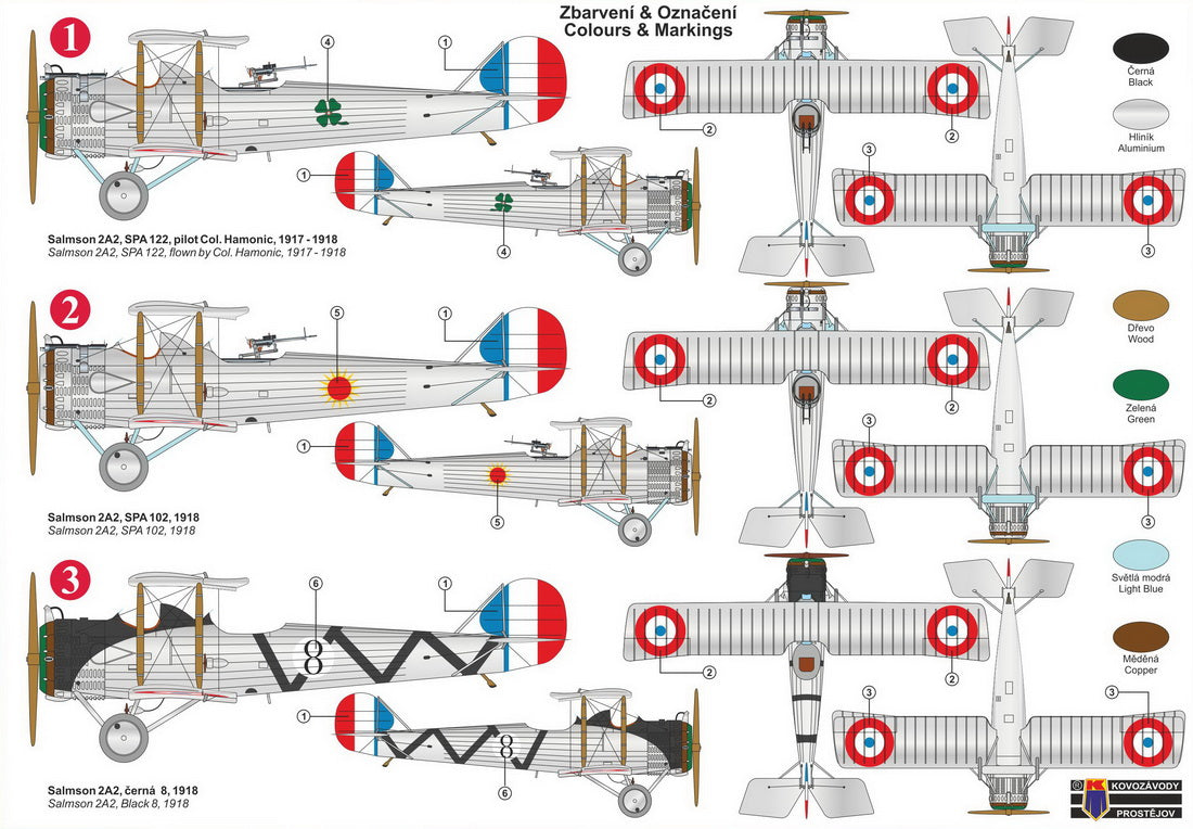 Kovozavody Prostejov 72328 1:72 Salmson Sal.2A2 'Silver Wings'