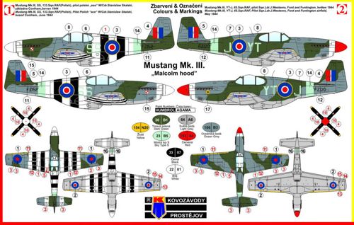 Kovozavody Prostejov 7232 1:72 North-American Mustang Mk.III 'Malcolm Hood' RAF