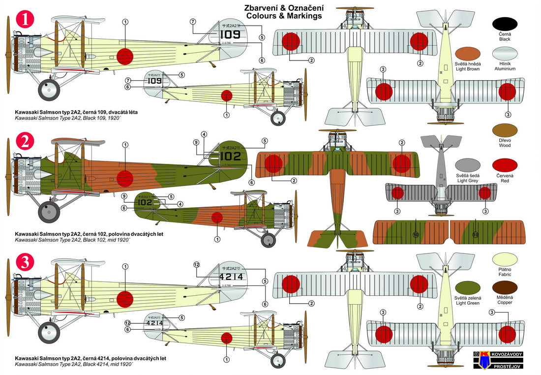 Kovozavody Prostejov 72335 1:72 Kawasaki Otsu-1 (Sal.2 A2) 'Single Seater'