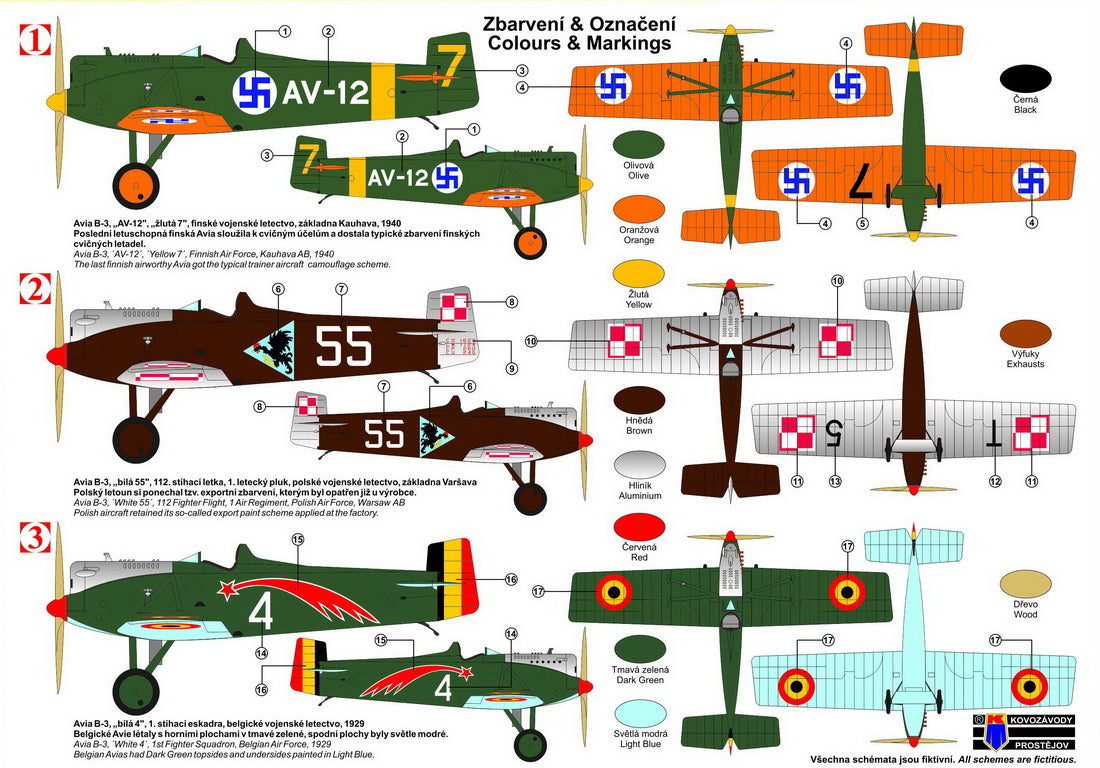 Kovozavody Prostejov 72343 1:72 Avia B-3 Bejk/Bull âInternationalÊ¼