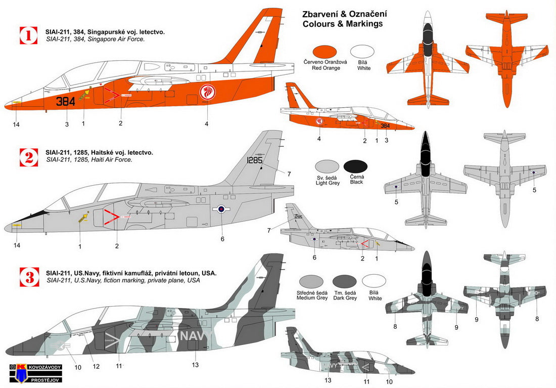 Kovozavody Prostejov 72347 1:72 SIAI S-211 'Other Service'