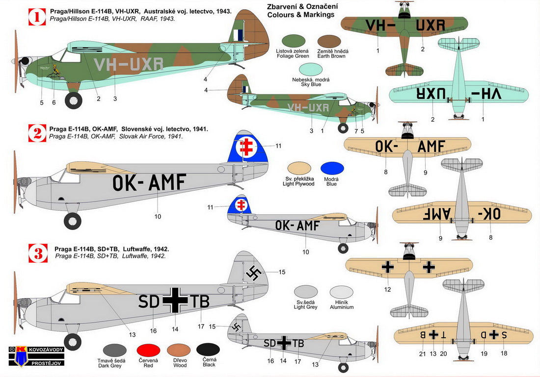 Kovozavody Prostejov 72351 1:72 Praga E-114B 'Air Baby'