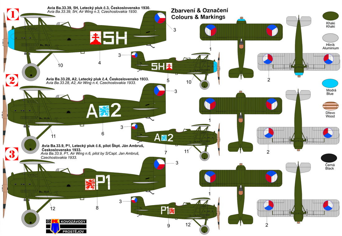 Kovozavody Prostejov 72352 1:72 Avia Ba.33 'Czechoslovak AF'