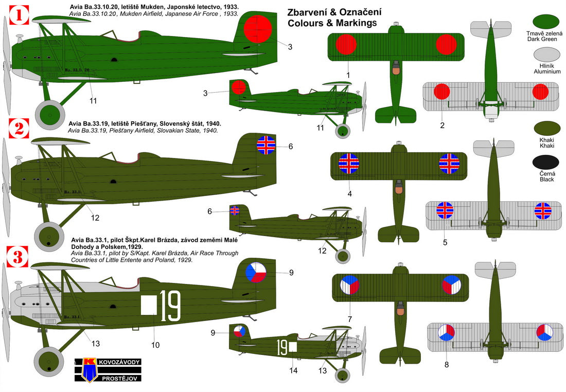 Kovozavody Prostejov 72353 1:72 Avia Ba.33 'Metal Prop'