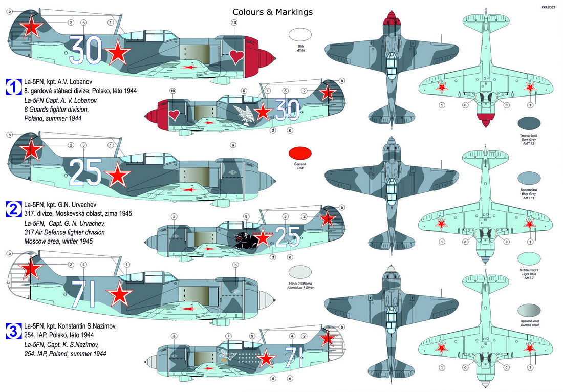 Kovozavody Prostejov 72360 1:72 Lavockin La-5FN 'Aces'