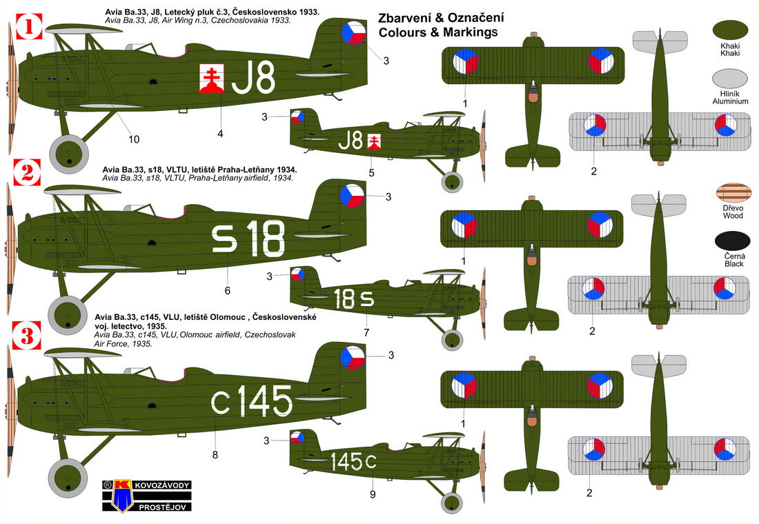 Kovozavody Prostejov 72365 1:72 Avia Ba.33 'The Thirty-Three'