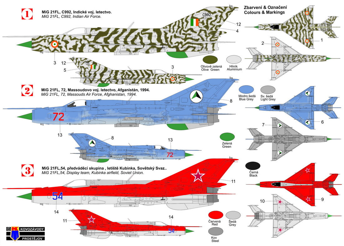 Kovozavody Prostejov 72367 1:72 Mikoyan MiG-21FL