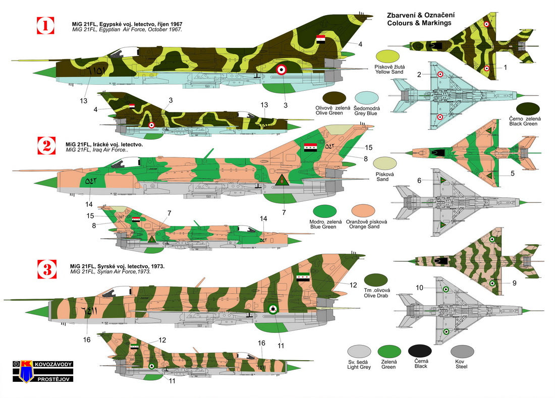 Kovozavody Prostejov 72368 1:72 Mikoyan MiG-21FL 'At War'