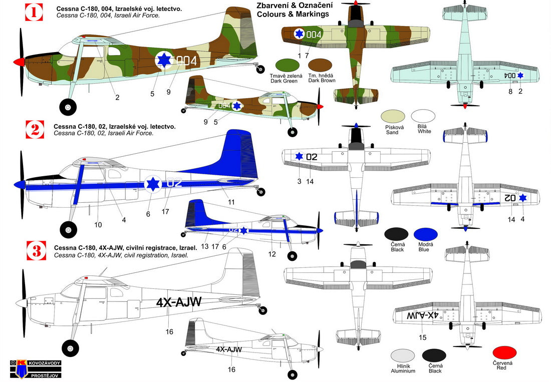 Kovozavody Prostejov 72369 1:72 Cessna C-180 (U-17) 'Israel'